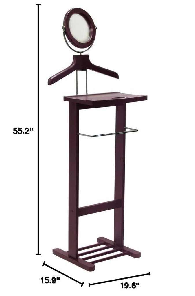 Valet Stand with Mirror, Open Base