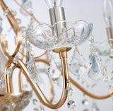 6 Light Crystal Chandelier Light Fixture Modern Chandelier Crystal Lighting, French Gold Crystal Raindrop Chandelier for Dining Room,Bedroom,Living Room, H23 x D24 A101-B0C1JJ94L8