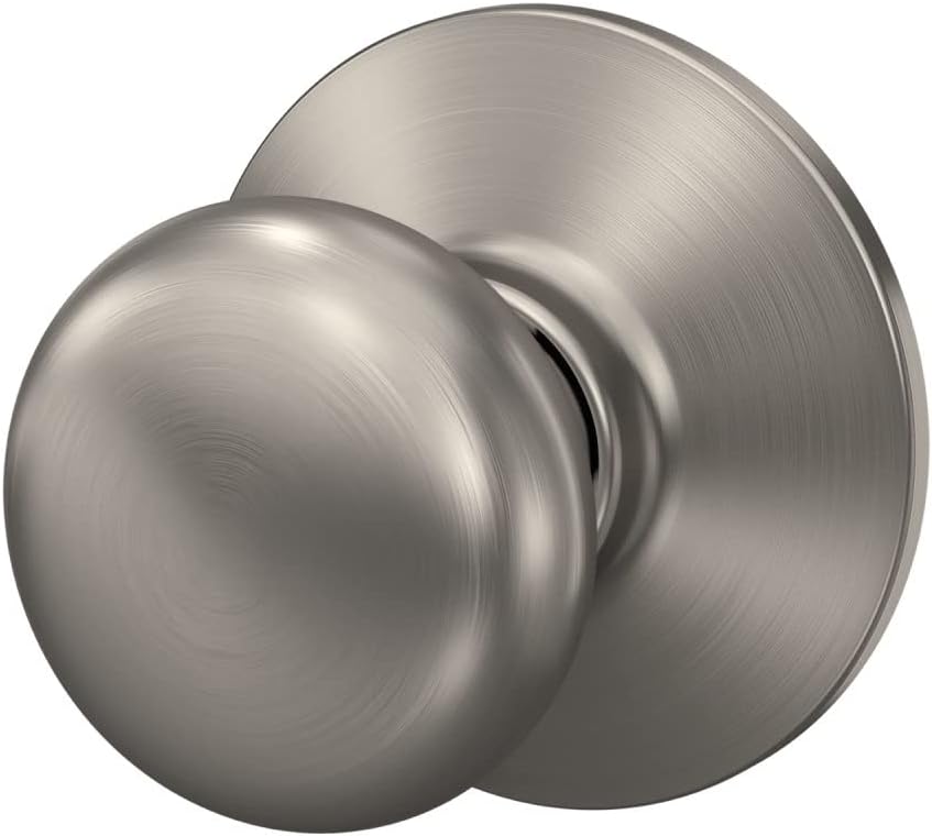 Plymouth Hall/Closet Passage Door Knob, Satin Nickel