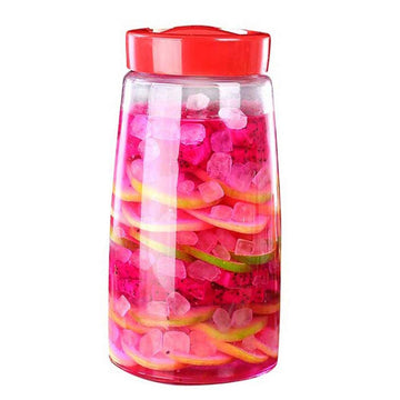 Modern Fermenting Seal Storage Jar Transparent Glass Jars with Lid Kit/Honey Jam Fruit Cans Pickle Side Dish Tanks