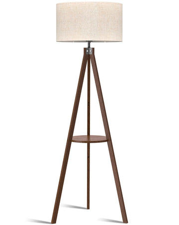 Shelf Floor Lamp Tripod Mid Century Modern Lamps