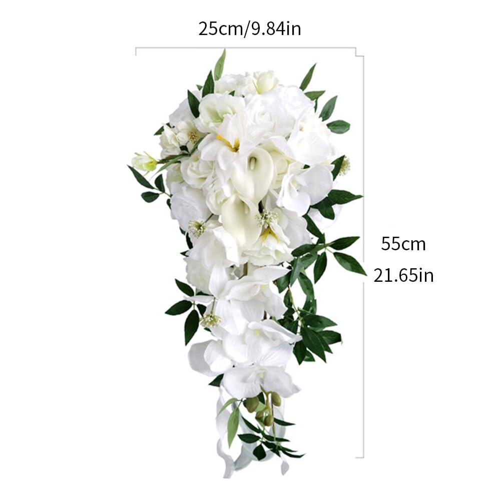 Wedding Bouquets Artificial Calla Lily Orchid Flowers Wedding Bouquets for Bride Bridesmaid Holding Flower Faux