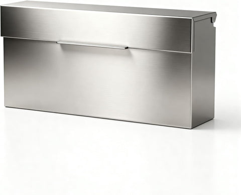 Rainproof Stainless Steel Mailbox for Walls, Heavy Duty Wall Mounted Mailbox (2)