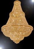 French Empire Crystal Chandelier Lighting W/ Swarovski Crystal 6Ft Tall - Perfect For An Entryway Or Foyer - A500-448/48Sw