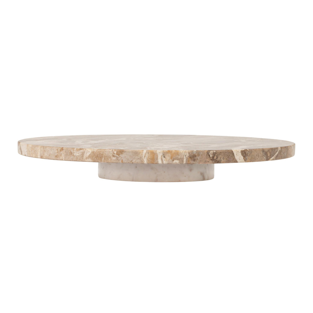 Scandinavian Round Marble Lazy Susan, Multicolor