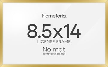8.5x14 Gold Marriage License Frame, High-End Metal, Glass