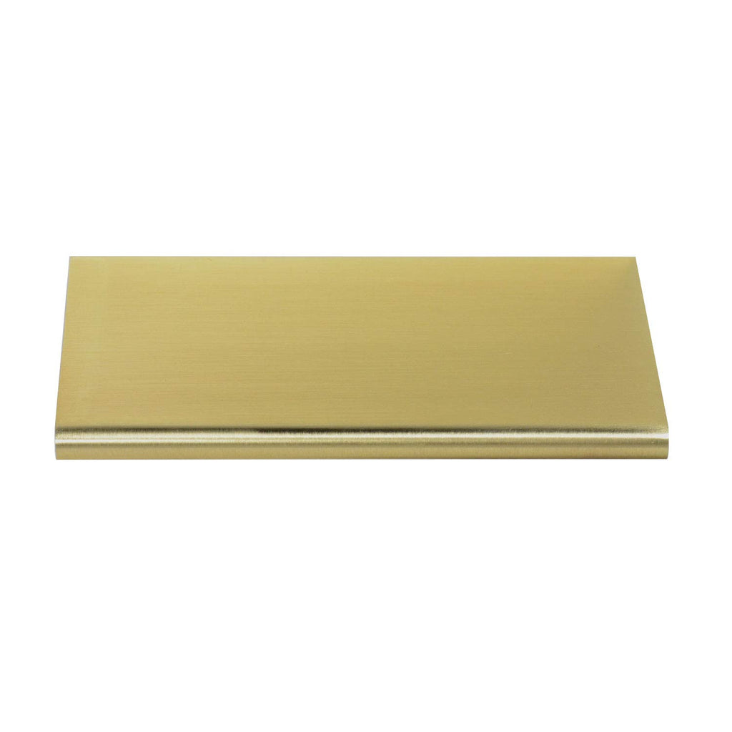 #3306-3 in. Brand Back Mount Finger Edge Pull, Brushed Brass