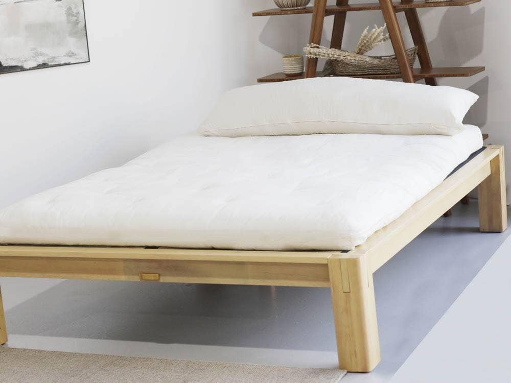 Organic Wool Shiki Futon Mattress with Latex - Japanese Style Shikibuton Mattress for Floor - Medium Firm