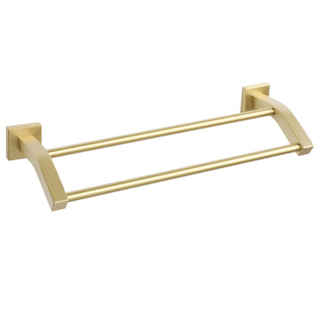 Double Towel Bar, 16 Inch Double Towel Racks, Gold