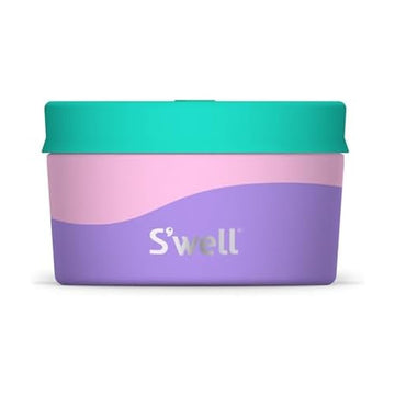 Stainless Steel Food Canister, 10oz, Pastel Paradise, Single Walled Durable Construction, BPA Free, Dishwasher Safe