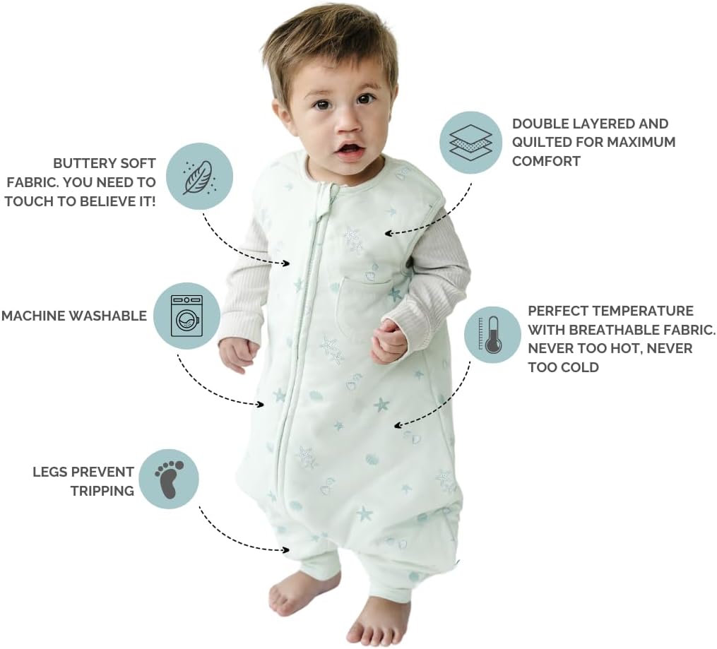Dreamsuit: Toddler Sleep Sack with Legs, Rayon Made from Bamboo