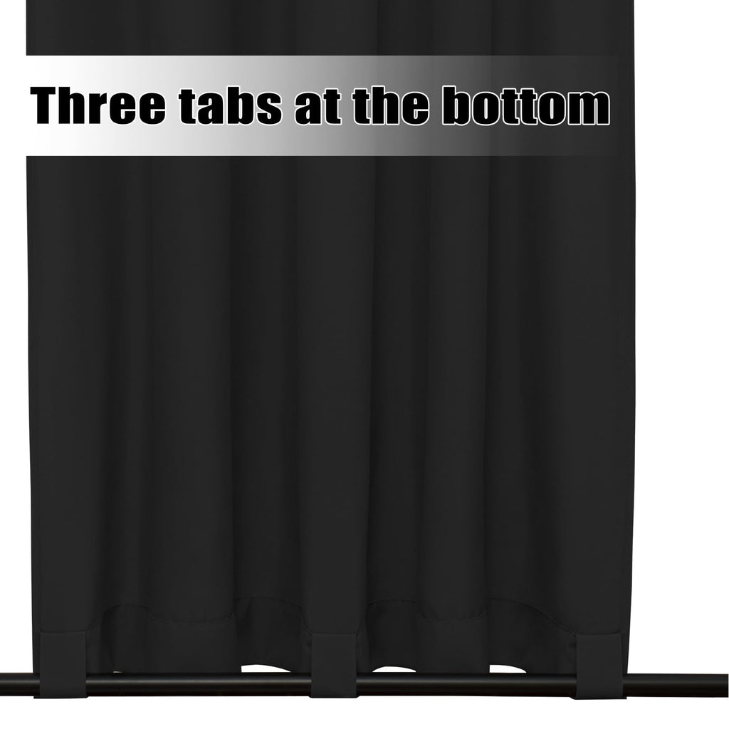 Outdoor Curtains 1 Panel, 54x84 inch, Black