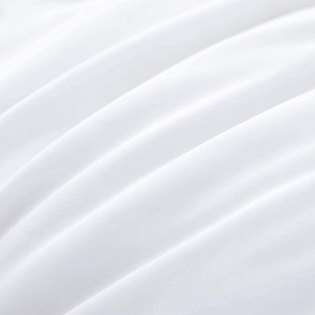 Feather and Down Comforter, Oversized King Comforter 120 x 98, White Extra Large Duvet Insert for All Season, 100%