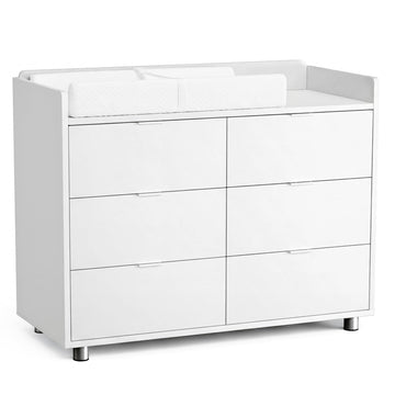 Keeva 6-Drawer Baby Dresser with Changing Table, Easy Assembly