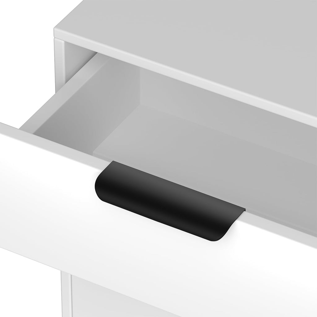 Black Cabinet Handles, Finger Pulls for Cabinet Edge Pulls 3 Inch 10 Pack | Tab Drawer Handles, Aluminum Alloy Flat