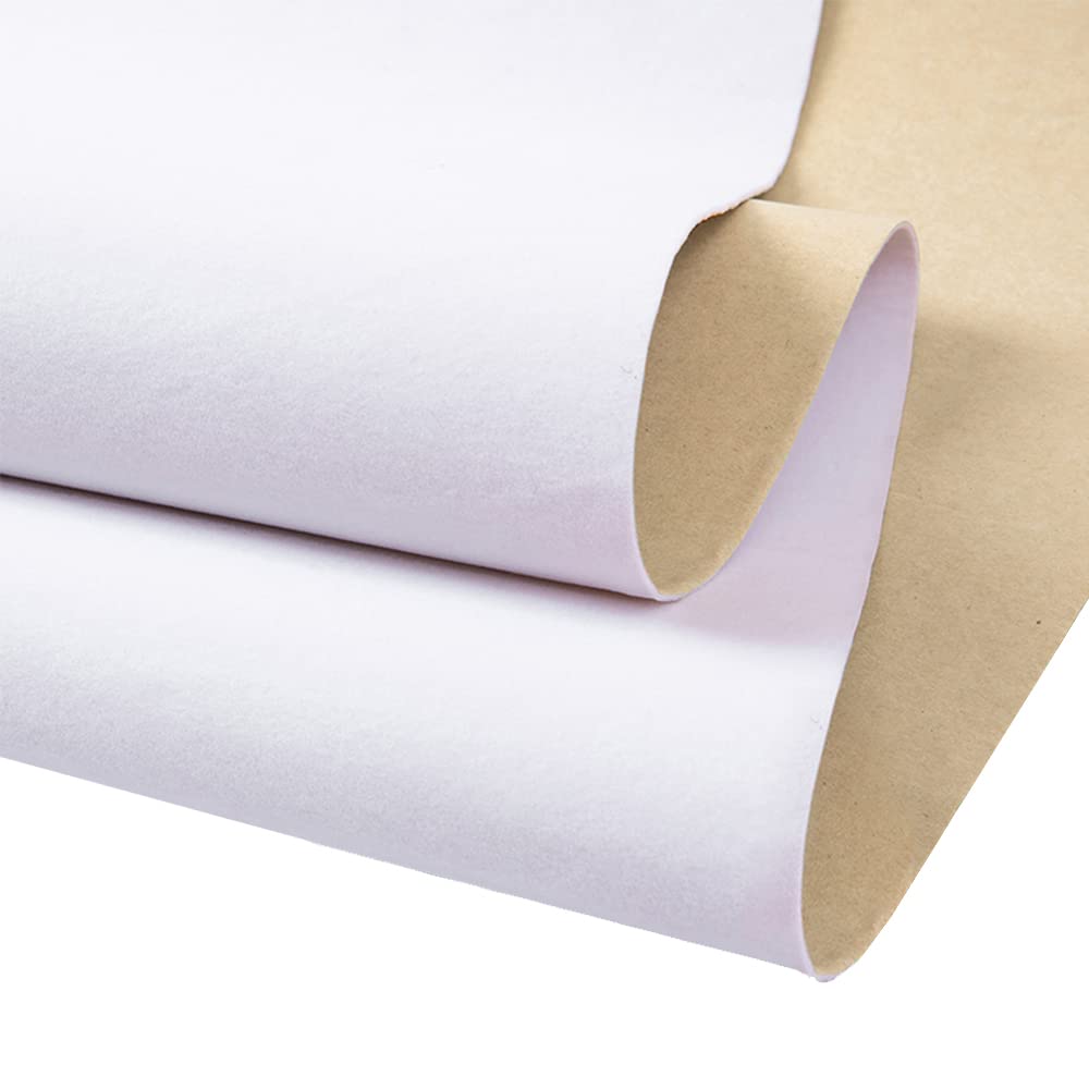 17"W x 118"L Velvet Fabric Roll, White, Solid, Waterproof, Jewelry, Drawer, Cabinet, Dresser, Cabinet Liner