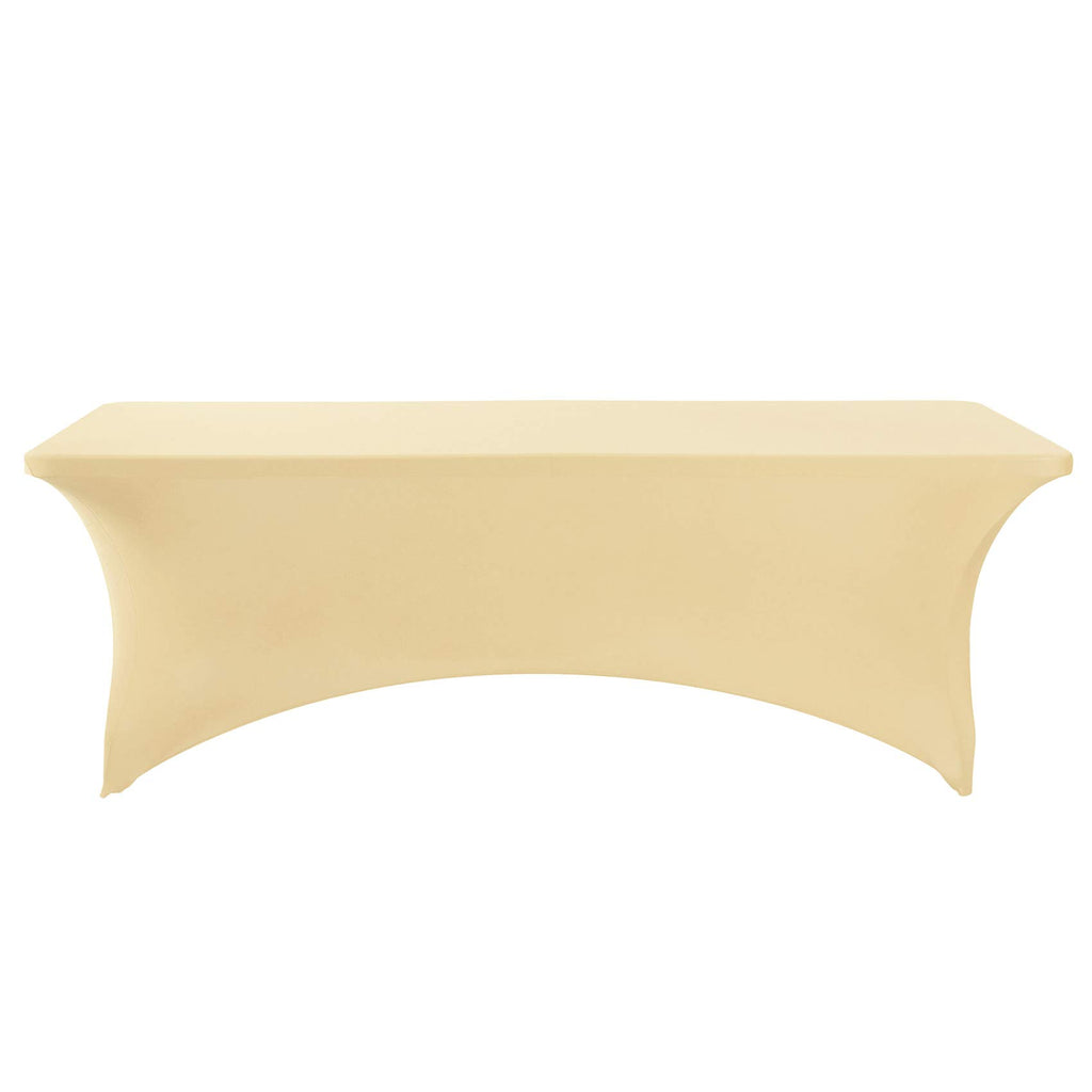 2Pack Spandex Table Cover for 8FT or 4ft or 6ft Table Universal Fitted Stretch Tablecloth for Party, Banquet, Wedding