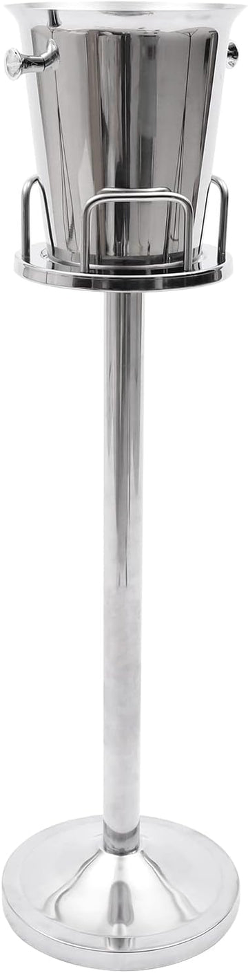 Ice Bucket with Stand, Stainless Steel Champagne Bucket Wine Cooler Ice Chiller for Cocktail Bar, Wine, Home Bar