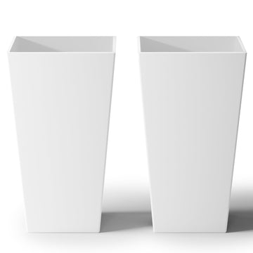 Taper Tall Planters 30 Inch Set of 2, Large Planter for Indoor Outdoor Plants, Modern Flower Pot Containers Large