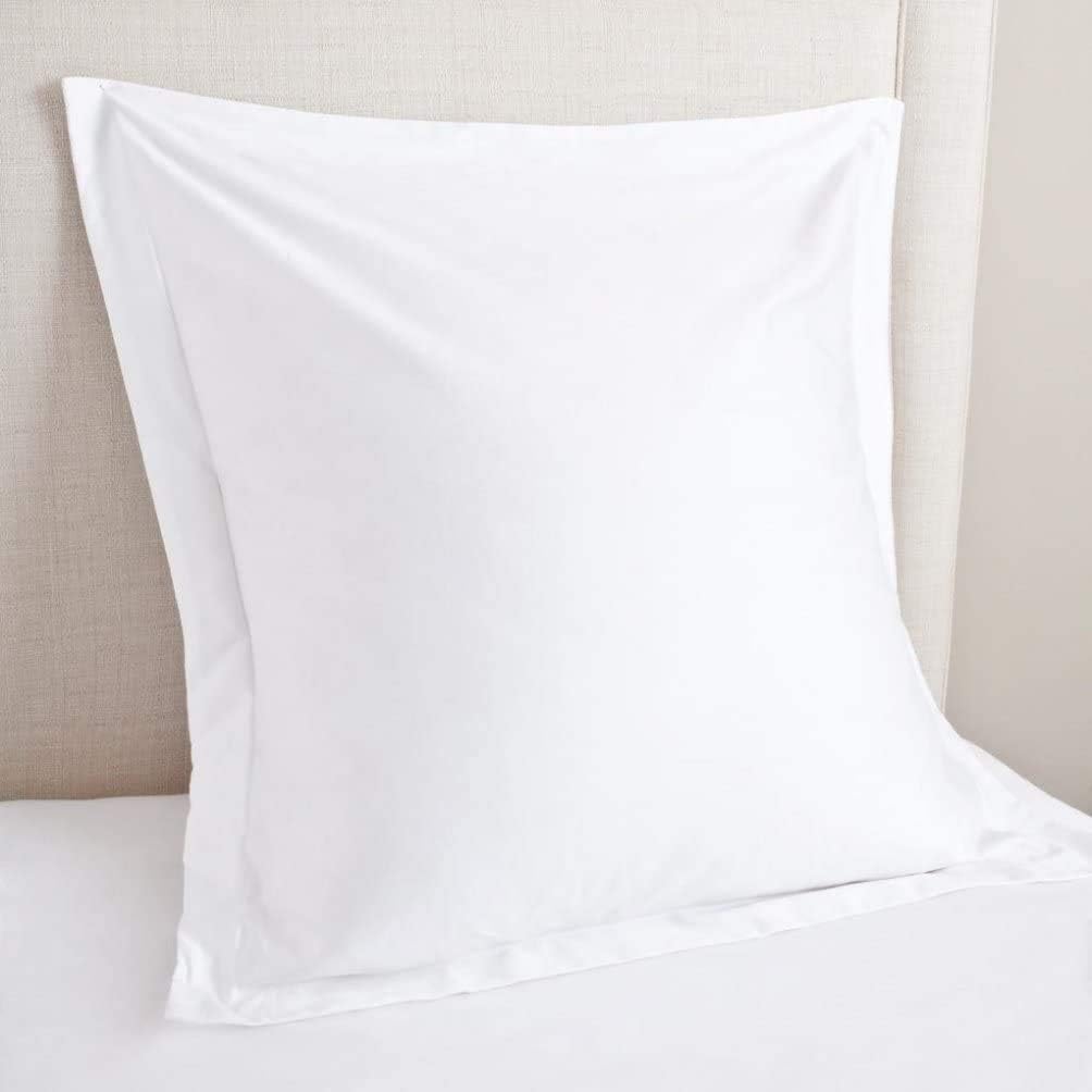 Euro Sham Covers 26x26 Set of 2 White 600 Thread Count 100% Egyptian Cotton Pack of 2 Euro 26x26 Pillow Covers