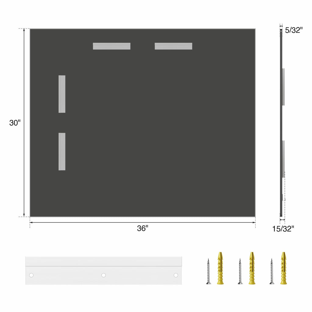 Frameless Bathroom Mirror, 30"x36" Beveled Bathroom Mirror for Vanity, Wall Mount Mirrors with 4mm Tempered Glass