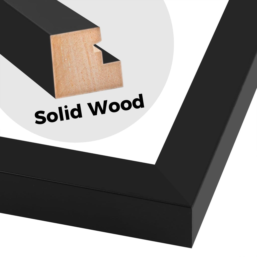 4x6 Collage Picture Frame, Solid Wood&Real Glass, 2 Photos