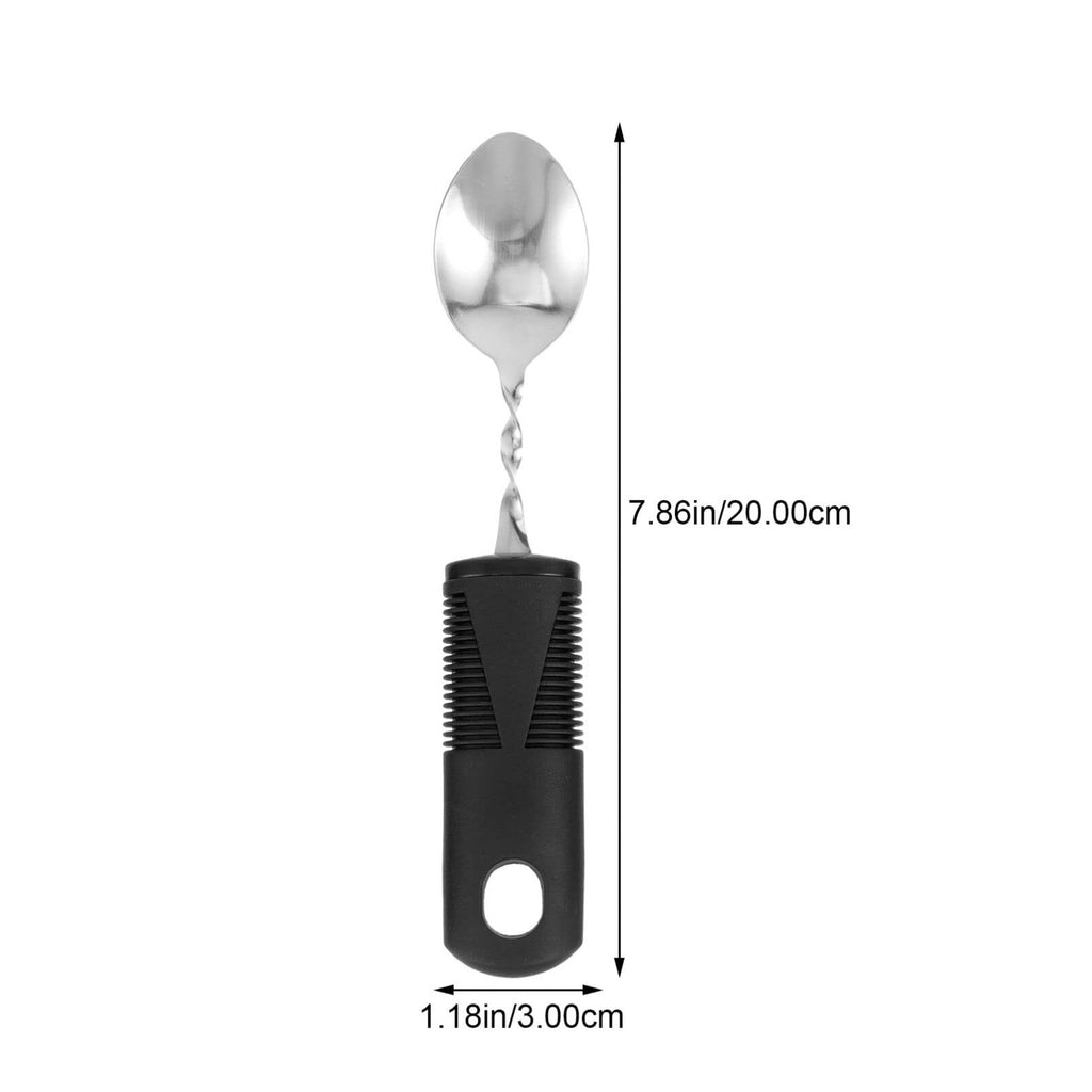 3pcs Adaptive Utensils Easy Grip Silverware Built Up Bendable Fork Teaspoon Tablespoon Eating Feeding Utensil Assist