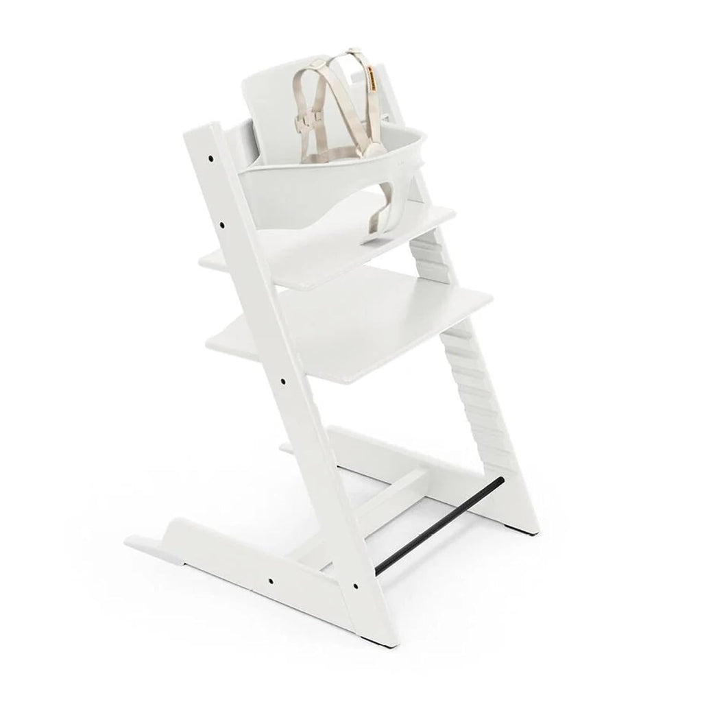 Tripp Trapp High Chair + Baby Set + Harness, Black