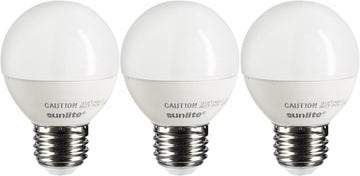 G16 LED Dimmable Decorative Globe Vanity Light Bulbs, Frosted, 5W (40W Equiv.), 350 Lumens, Medium E26 Base, Mirror