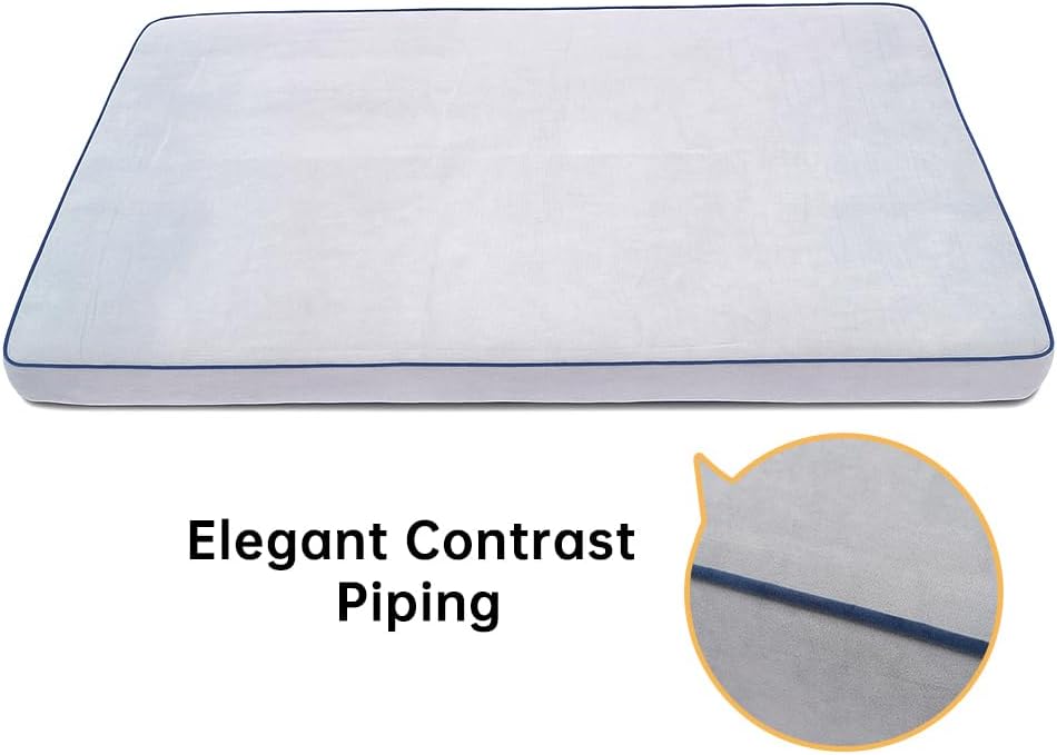 Outdoor Twin Daybed Cushion Set, Patio Porch Swing Bed Mattress - Soft Comfortable Replacement Cushions with Non-Slip