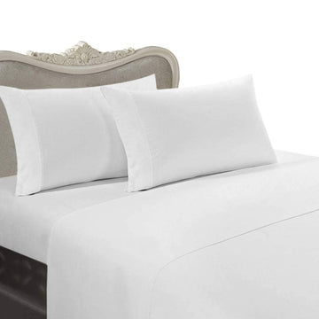 8PC Italian Egyptian Cotton Down Alternative Comforter Bed in a Bag - Sheet, Duvet Queen White