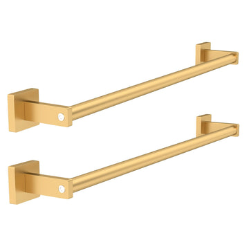 Towel Bar, 24" 2 Pack Wall Mounted Towel Rack, Gold