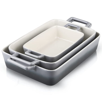 Bakeware Set, Ceramic Baking Dish, Rectangular Baking Pans for Cooking, Cake Dinner, Kitchen, Banquet and Daily Use