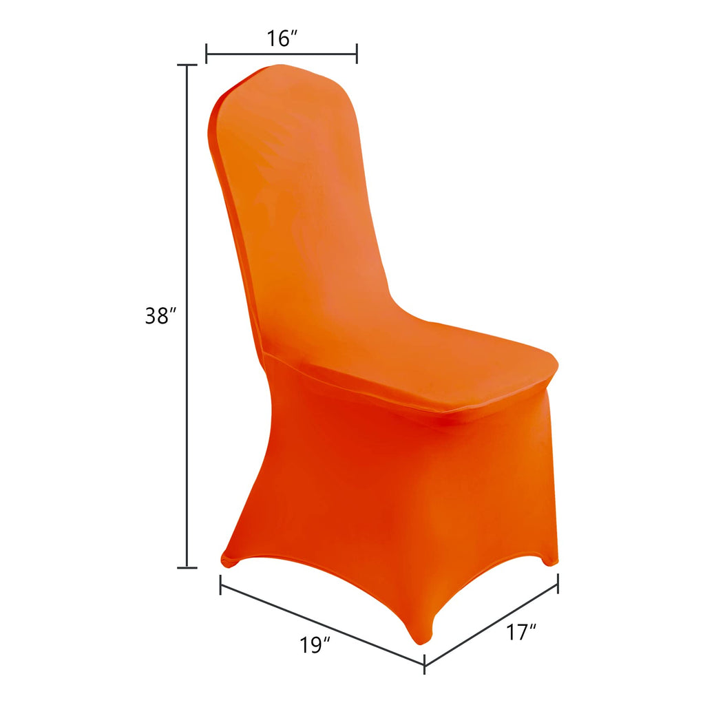 Orange Chair Cover 25PCS, Polyester Spandex Waterproof Stretch Dining Chair Covers, Protector for Party, Banquet