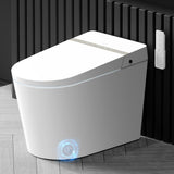 Smart Tankless One-Piece Toilet with Built-In Bidet, Auto Open and Close Lid, Blackout Flush, Dual Auto Flush, Heated Seat, Foot Sensor Operation, LED Display