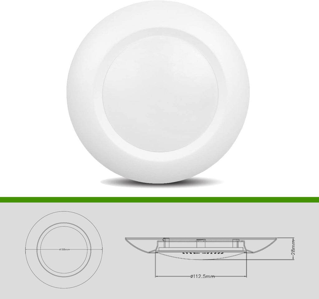 40 Packs 6 Inch LED Low Profile Recessed & Surface Mount Disk Light, Round, 15W, >900 Lumens, 4000K Cool White