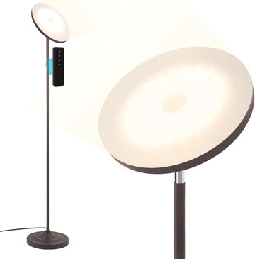 LED Torchiere Floor Lamp with Remote Control, Standing Lamp