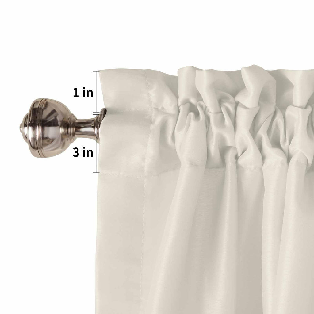 Camel Beige Valances Window Treatment Farmhouse Decor, Pastoral Solid Color Pure Beige Modern Rod Pocket Valance