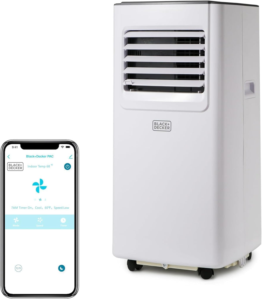 8,000 BTU Portable Air Conditioner with Wifi & Remote Control, 3-1-in AC, Fan & Dehumidifier, with App