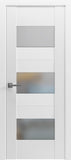 Solid French Door Opaque Glass 42x84 inches/Sete 6003 White Silk/Single Regular Panel Frame Handle/B