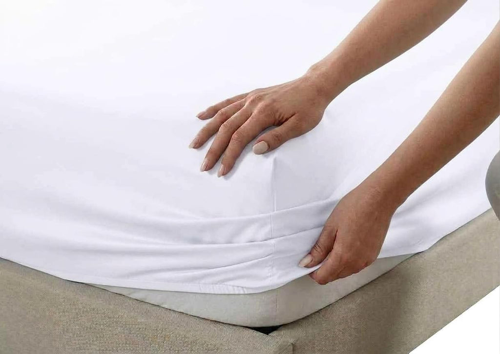Viscose from Bamboo Fitted Bottom Sheet Only, Olympic Queen Size, Deep Pocket, Extremely Soft Sheets, Solid White
