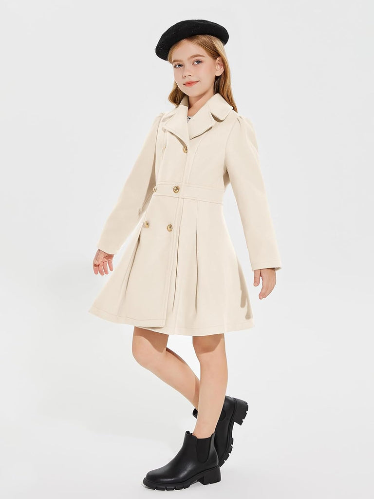 Girls Winter Dress Coat Butron Peacoat Double Breasted Ourwear