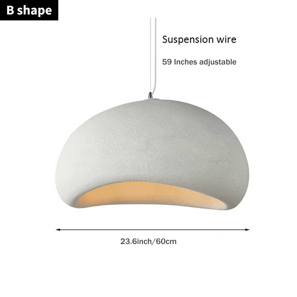 60cm Wabi Sabi Pendant Light Kitchen Island Hallway Restaurant Modern Hanging Lamp E26 Base Japanese Style Bird Nest