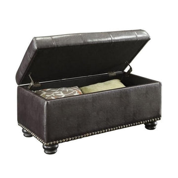 Designs4Comfort 7th Avenue Ottoman Bench 35.5" - Modern Upholstered Footstool & Seat with Hinged Lid & Storage, &