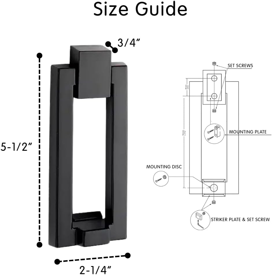 Taymor Modern Door Knocker (Matte Black)
