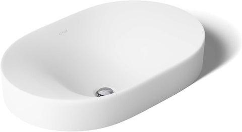 31701-0 Chalice 22-3/4" Oval Bathroom Vessel Sink, Above Counter Vanity Sink Basin, with Overflow, No Faucet Holes