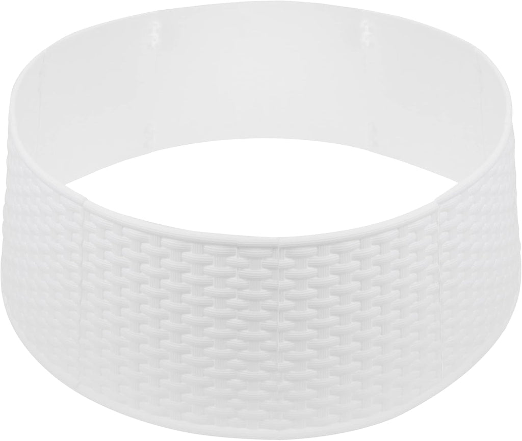 21" White Rattan Pattern Medium Christmas Tree Collar