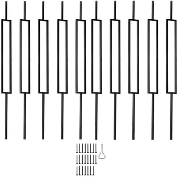 44'' Iron Balusters for Staircases and Decks-Decorative Metal Balusters, 1/2" Wrought Iron Spindles for Spiral Stair