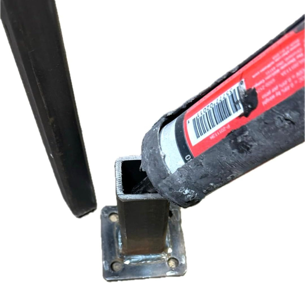 No Welding Boot Repairs-Rusty Metal Step Railing Posts Rail Base 4" Post Mount Broke Rails-Slip-Fit Handrail Bracket