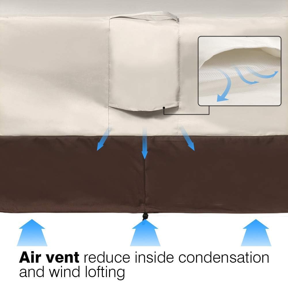 Heavy Duty Deep Patio Sofa Cover,100% Waterproof Outdoor Sofa Cover, Large Lawn Patio Furniture Covers with Air Vent